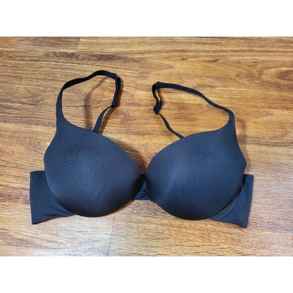 Skims Push Up Bra Womens 32C Beige Black Smooth Padded Adjustable Straps - Picture 1 of 4